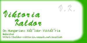 viktoria kaldor business card